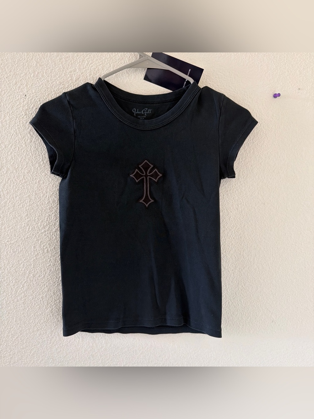 Brandy melville black Hailie cross top